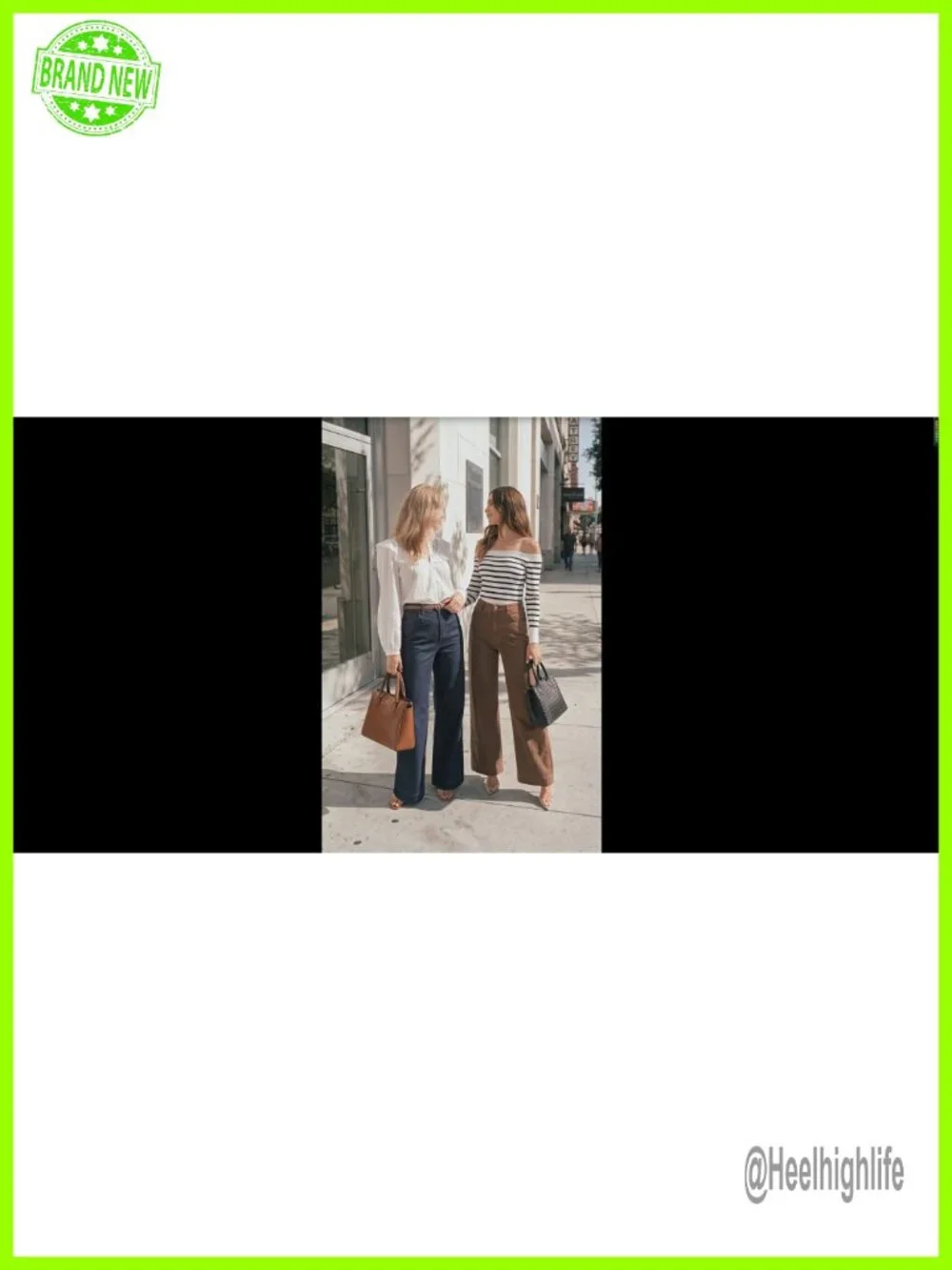 High Waisted Flare Wide Leg Stretchy Denim Jeans Casual Loose Fit